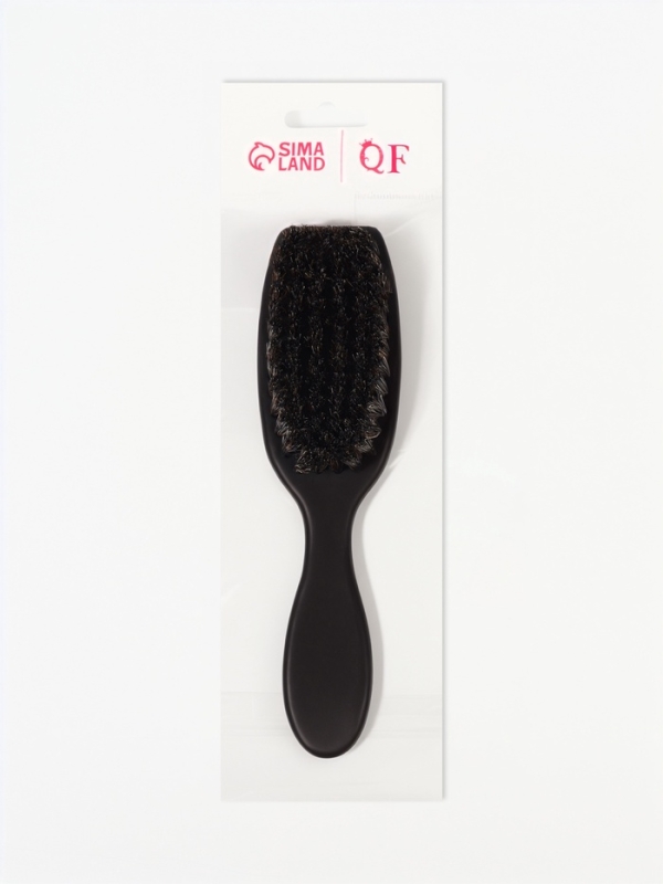 Щетка с искусс щетиной 18*5*2,8см пластик черный пакет QF