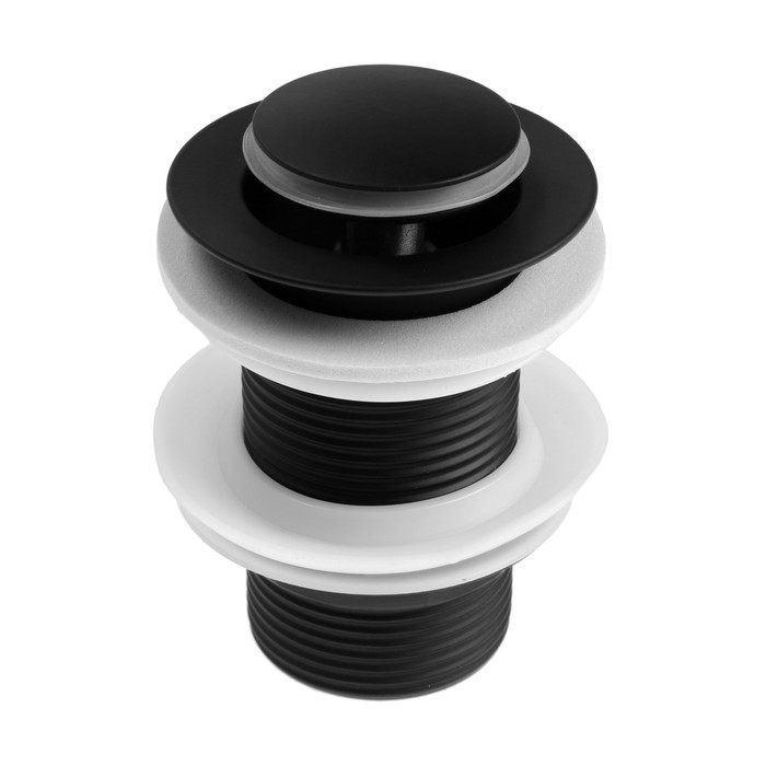 Донный клапан ZEIN engr, маленькая кнопка, нержавеющая сталь, черный Донный клапан ZEIN engr, маленькая кнопка, нержавеющая сталь, черный