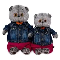 Мягкая игрушка «Басик в джинсовой куртке и малиновых штанах», 30 см Мягкая игрушка «Басик в джинсовой куртке и малиновых штанах», 30 см