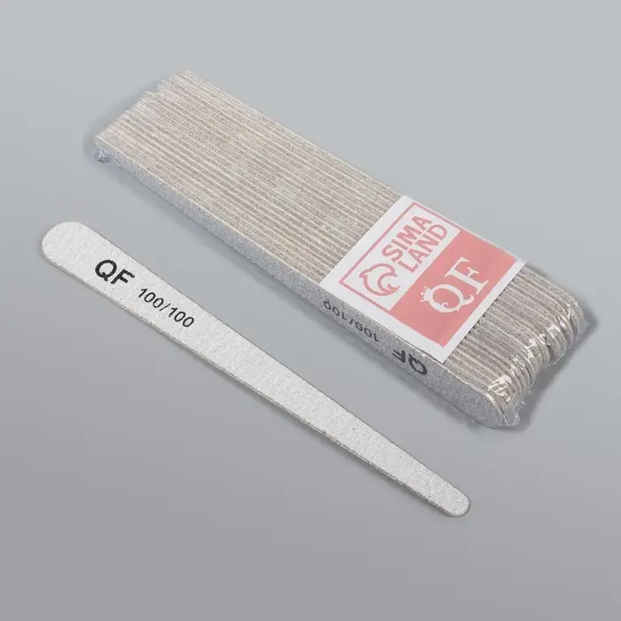 Набор пилок для ногтей, капля, набор 20 шт., деревянная основа, 100/100 грит, 18 см