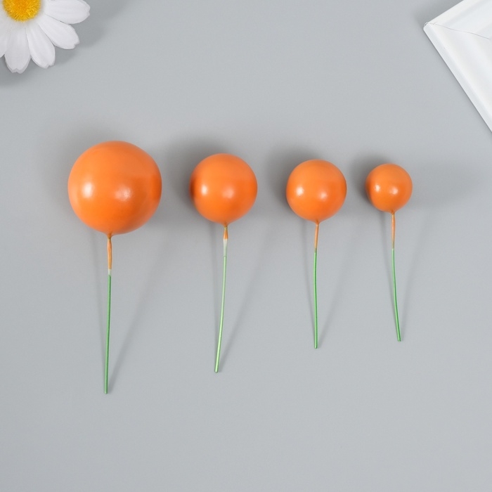 Декор для творчества Декор для творчества "Шарики оранж" d=2; 3; 3,5 и 4 см набор 20 шт