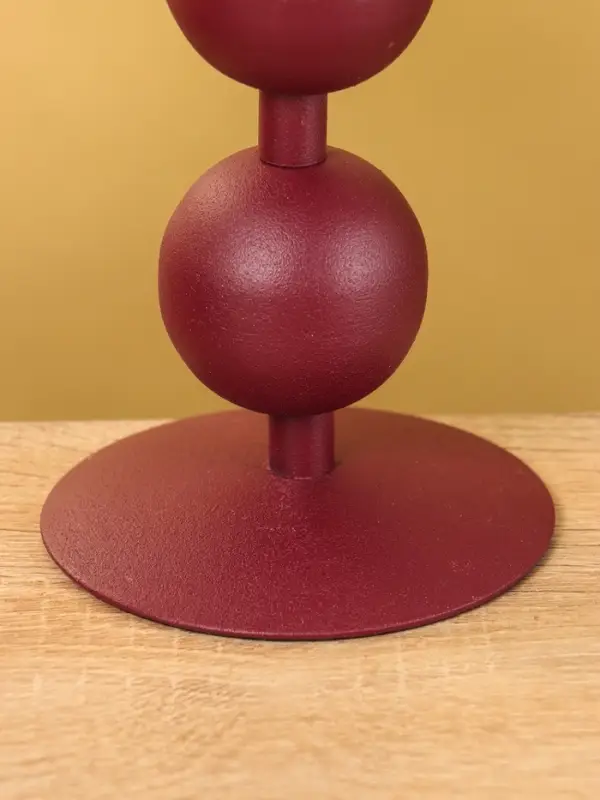 Подсвечник на 1 свечу "Баклажан" с 3 сферами 10х10х25 см