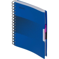 Бизнес-тетрадь А5,140л,кл,спир,пласт.обл,2разд Attache DIGITAL синий 876750