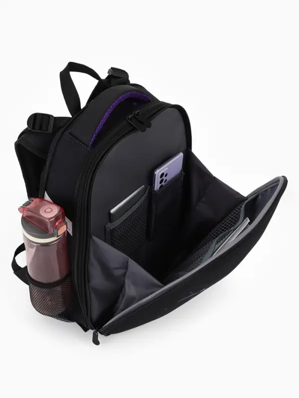 Рюкзак школьный для девочки &laquo;Котик&raquo;, Stavia, эргономичная спинка, 30&times;16&times;38 см, чёрный