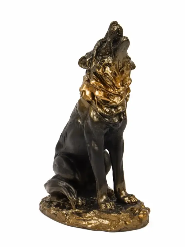 Фигурка &laquo;Волк&raquo;, гипс под бронзу, 11&times;18&times;7 см