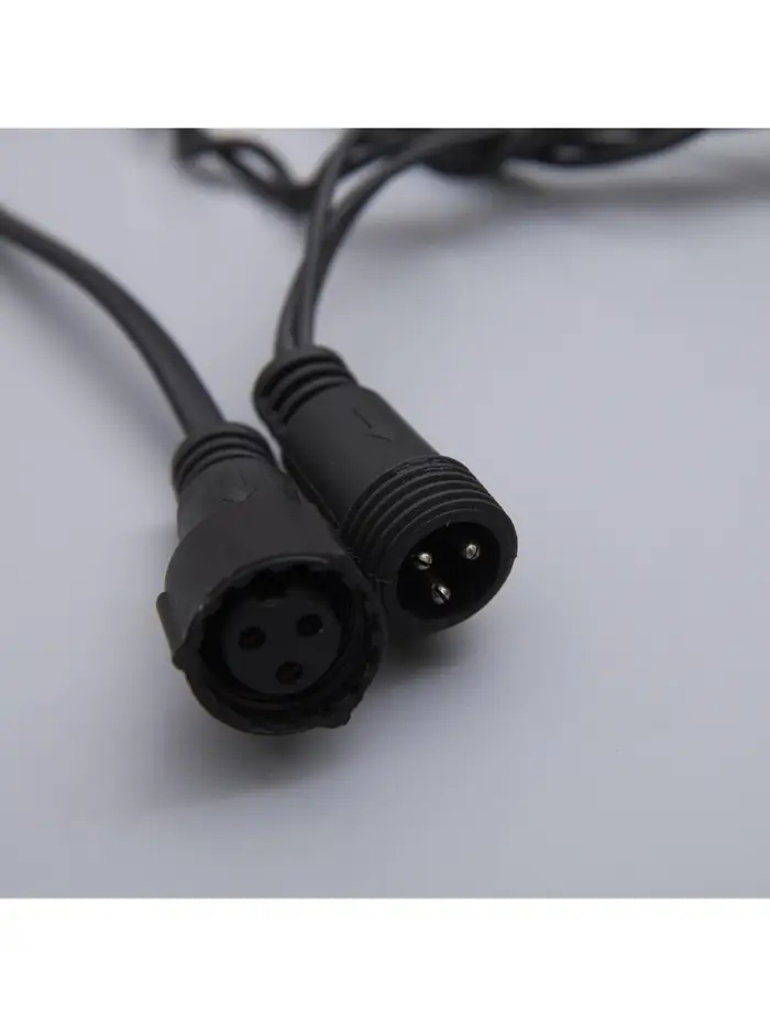 Гирлянда &laquo;Бахрома&raquo; 3&times;0.6 м, IP44, УМС, тёмная нить, 160 LED, свечение белое, 220 В