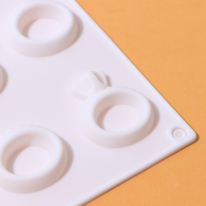 Форма для кондитерских украшений Доляна «Колечки», силикон, 27,9×16,1×1 см, цвет МИКС Форма для кондитерских украшений Доляна «Колечки», силикон, 27,9×16,1×1 см, цвет МИКС