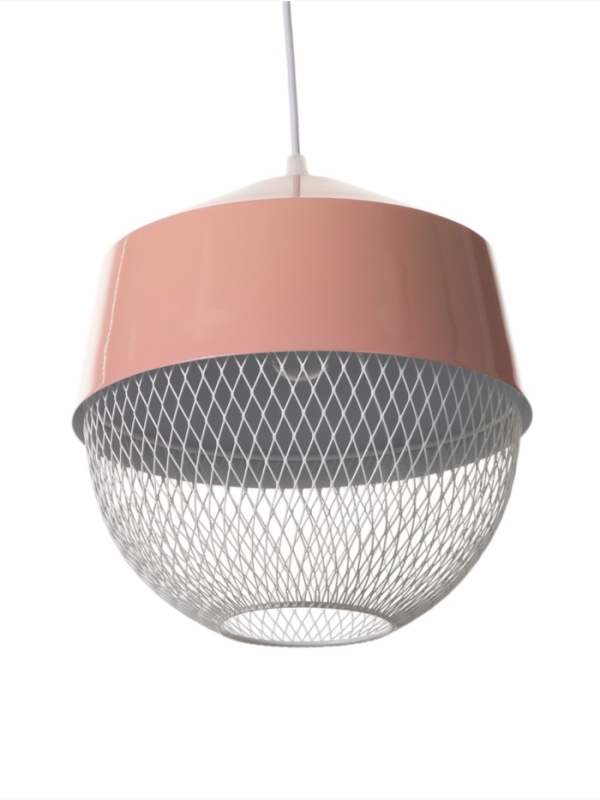 Светильник Lea 1х40Вт Е27 розовый  26х26х32см