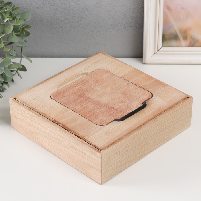 Шкатулка дерево под роспись Шкатулка дерево под роспись "Квадрат" 20,5х20,5х5 см