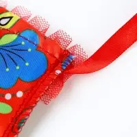 Карнавальный воротник "Народная краса" цвет красный Карнавальный воротник "Народная краса" цвет красный