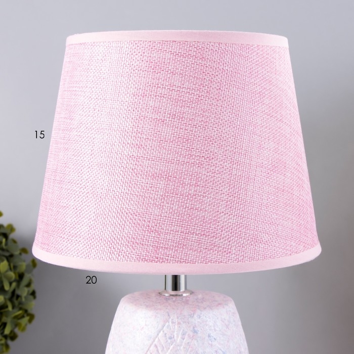 Настольная лампа "Изабелла" Е14 40Вт розовый 20х20х34 см RISALUX