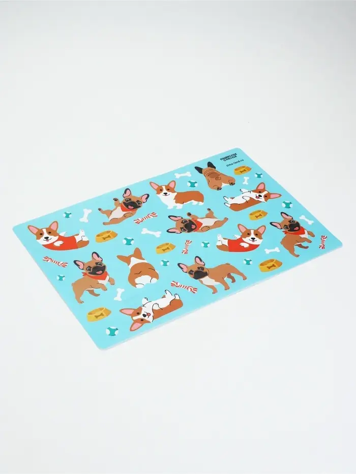Коврик под миску &laquo;Много песиков&raquo;, 43&times;28 см