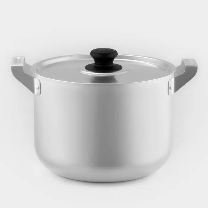 Кастрюля, 4.5 л, металлическая крышка, алюминий, серебристая