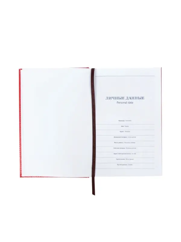 Ежедневник недатир А5 160л Небраска красный