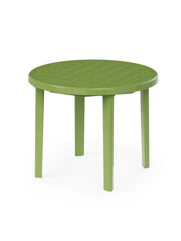 Стол круглый, 90&times;90&times;75 см, пластиковый, зелёный
