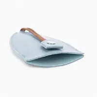 Ключница карманная с кольцом, размер 11.5&times;7.5&times;0.3 см, голубая