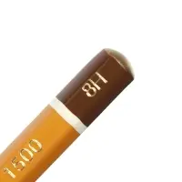 Карандаш чернографитный Koh-I-Noor 1500, 8H, шестигранный, деревянный, жёлтый корпус