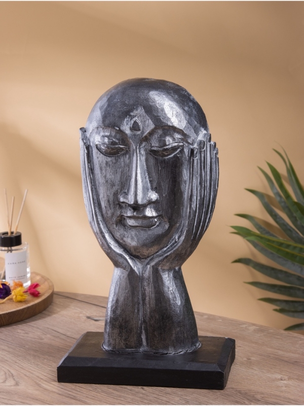 Сувенир интерьерный  Сувенир интерьерный "Маска в руках" дерево, 20х13х35 см