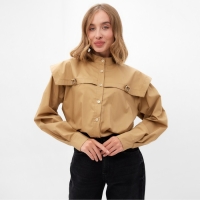 Блузка женская MINAKU: Casual Collection цвет бежевый, р-р 48