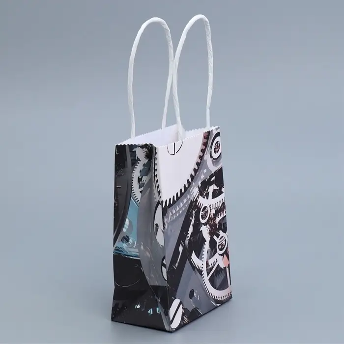 Пакет подарочный крафтовый, упаковка, Present, 15&times;10&times;6 см