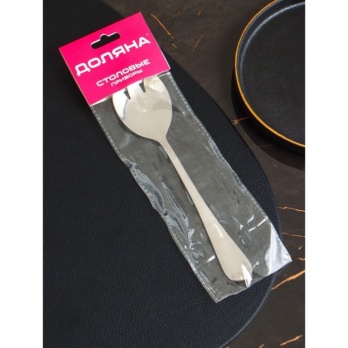 Вилка салатная из нержавеющей стали Доляна, h=19,8 см, толщина 2,2 мм, 410 сталь Вилка салатная из нержавеющей стали Доляна, h=19,8 см, толщина 2,2 мм, 410 сталь