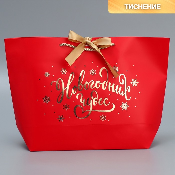 Пакет подарочный новогодний «Чудеса рядом», 26 х 25 х 11 см Пакет подарочный новогодний «Чудеса рядом», 26 х 25 х 11 см