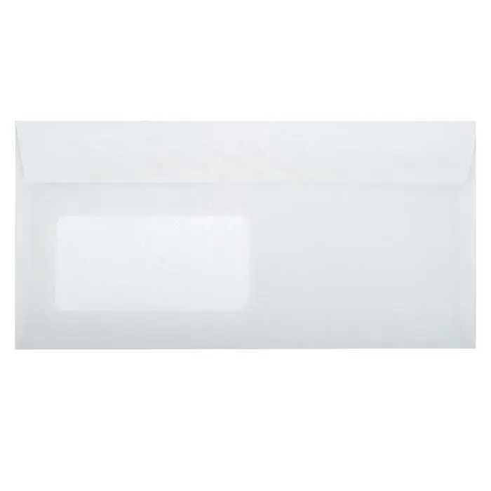 Набор конвертов Е65 110 х 220 мм, без подсказа, правое окно, отрывная лента, внутренняя запечатка, 80 г/м2, 10 штук