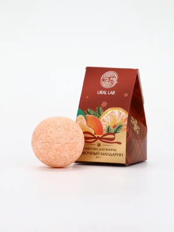Бомбочка для ванны, аромат сливочный мандарин, 40 г, Ural Lab Бомбочка для ванны, аромат сливочный мандарин, 40 г, Ural Lab