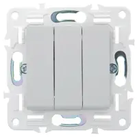 SKANDY Выключатель 3-клавишный 10А SK-V11W арктический белый IEK