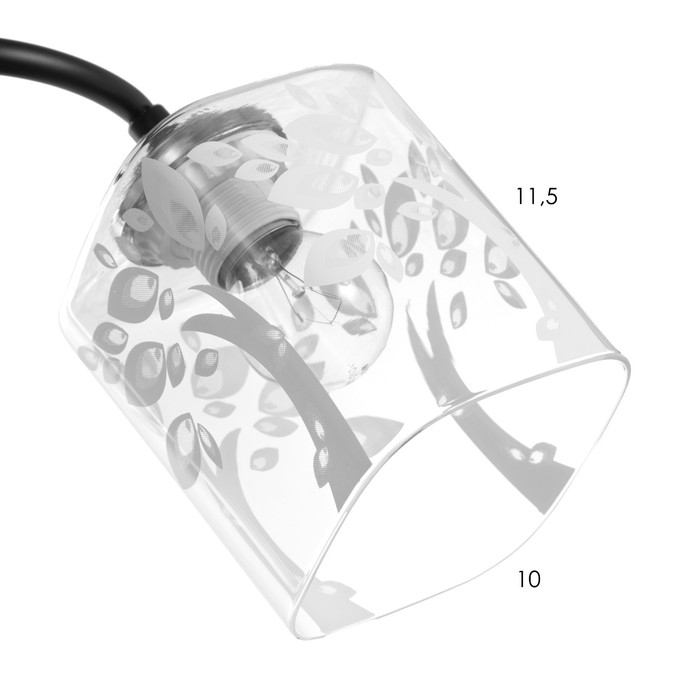 Люстра Люстра "Ариса" 5хЕ27 40Вт чёрный 58х58х27 см BayerLux