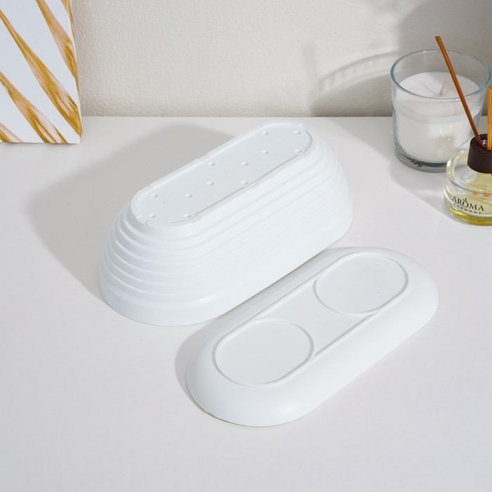 Горшок для кактуса с подставкой «Алиса», 900 мл, белый Горшок для кактуса с подставкой «Алиса», 900 мл, белый