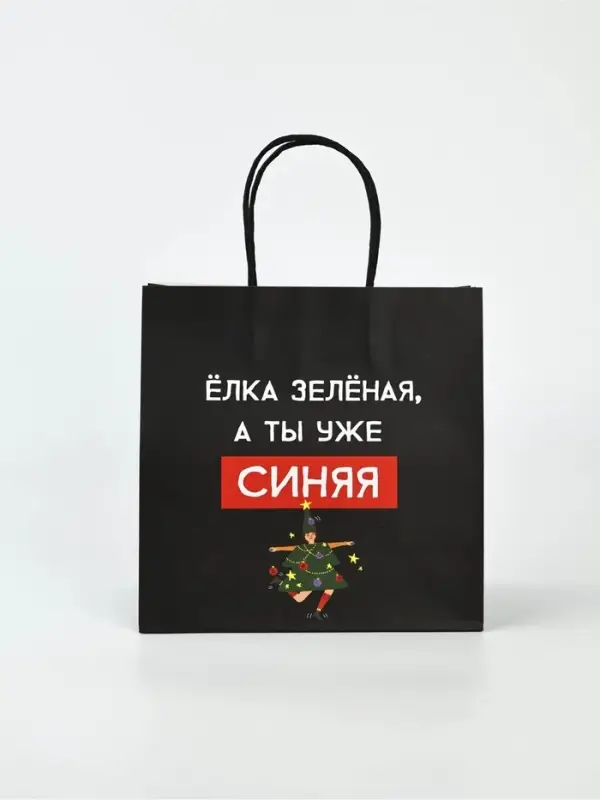 Набор пакетов подарочных новогодних &laquo;Так тебе и надо&raquo;, 6 шт., 22&times;22&times;11 см