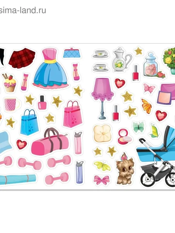 Книги с наклейкам &laquo;Наряди куколку. Для малышей&raquo;, набор 4 шт. по 12 стр.