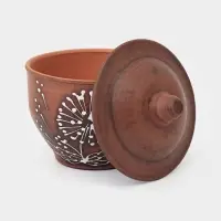 Горшочек для запекания &laquo;Одуванчик&raquo;, 850 мл, 13&times;13&times;14 см, красная глина