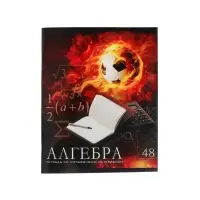 Предметная тетрадь по алгебре Calligrata &laquo;Футбол&raquo;, 48 листов, в клетку, со справочным материалом, обложка из мелованного картона
