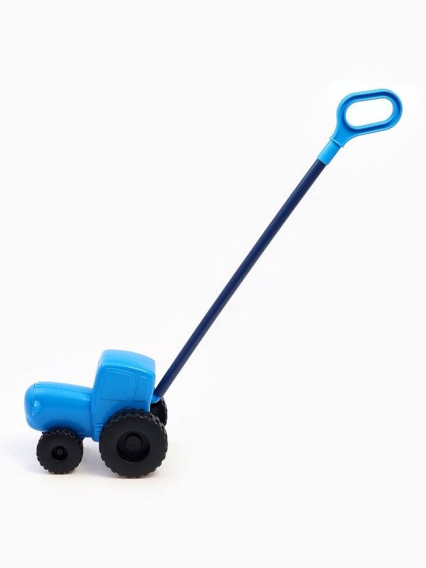 Каталка «Синий трактор» с ручкой, пластиковая Каталка «Синий трактор» с ручкой, пластиковая