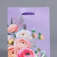 Пакет подарочный "Нежность без слов" ламинированый 11,5 х 14,5 х 6,5 см