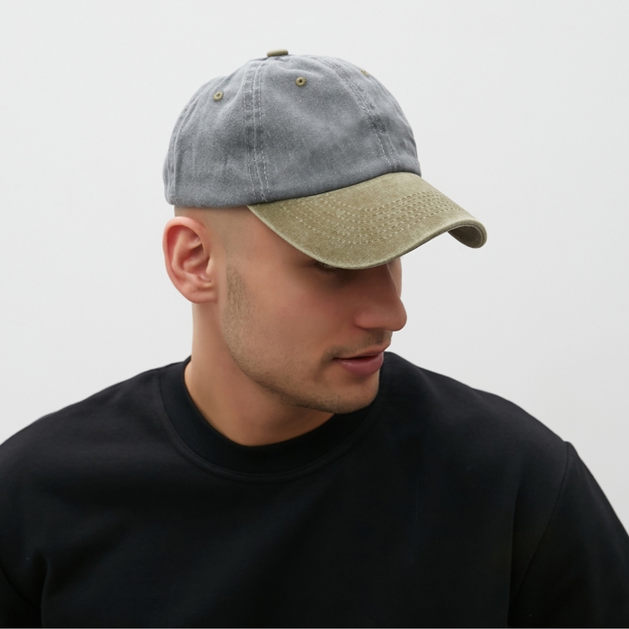 Кепка мужская MINAKU, цвет серый/коричневый, р-р 56-58 Кепка мужская MINAKU, цвет серый/коричневый, р-р 56-58