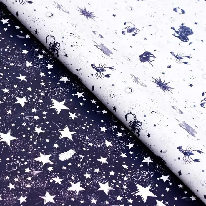 Бумага упаковочная глянцевая двухсторонняя &laquo;Небесные истории&raquo;, 0.5&times;0.7 м,80 г/м