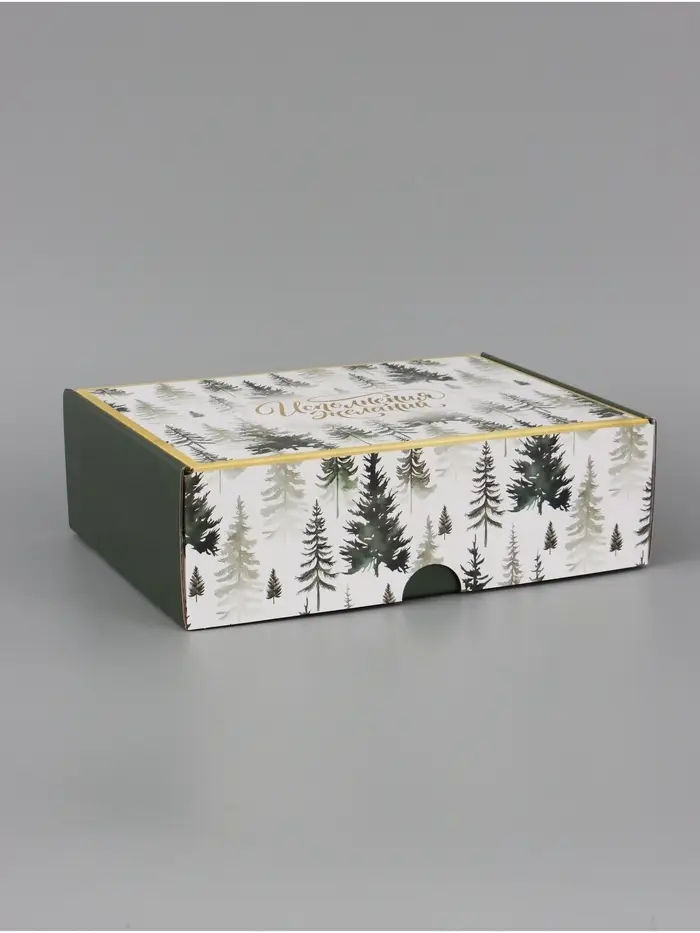 Коробка подарочная, самосборная &laquo;Счастья в новом году&raquo;,30.7&times;22&times;9.5 см