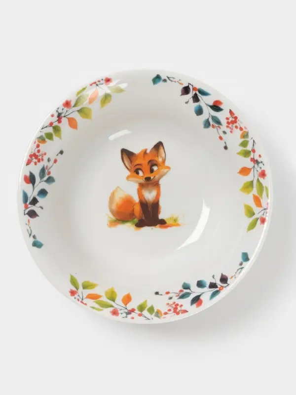 Миска Дулевский фарфор &laquo;Лисичка&raquo;, 360 мл, d=15 см, белая