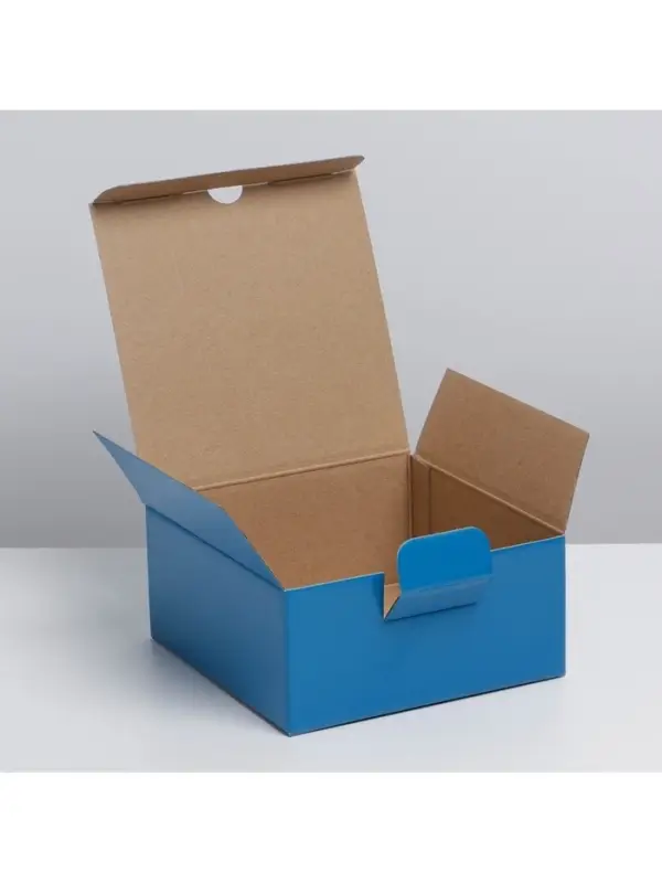 Коробка подарочная складная, упаковка, «Синяя», 15 х 15 х 7 см Коробка подарочная складная, упаковка, «Синяя», 15 х 15 х 7 см