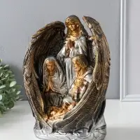 Фигура "Ангел хранитель" бронза с золотом 30х23х14 см