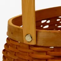 Корзина плетёная для хранения Wif, с ручкой, лоза, коричневая, набор 3 шт.