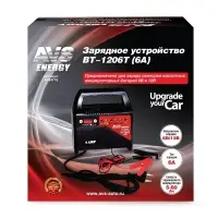 Зарядное устройство для автомобильного аккумулятора AVS BT-1206T (6A) 6/12V