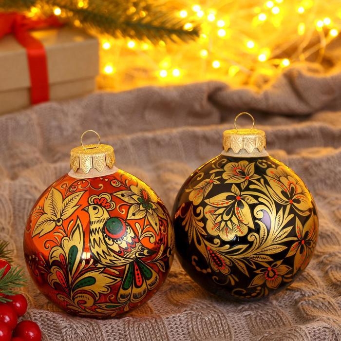 Набор из 4-х ёлочных шаров 80 мм «Соцветие чудес» Набор из 4-х ёлочных шаров 80 мм «Соцветие чудес»