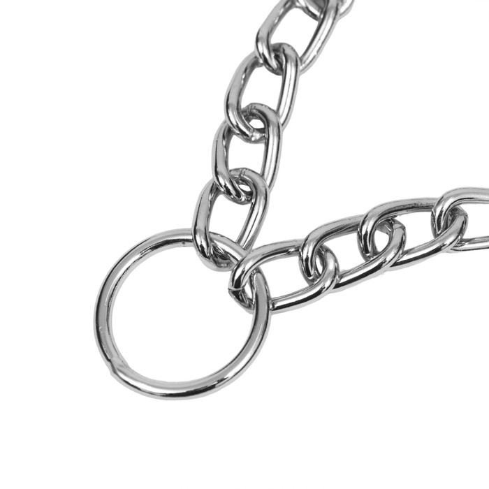 Ошейник - полуудавка металлический двухрядный, 70 см, толщина проволоки 3 мм Ошейник - полуудавка металлический двухрядный, 70 см, толщина проволоки 3 мм