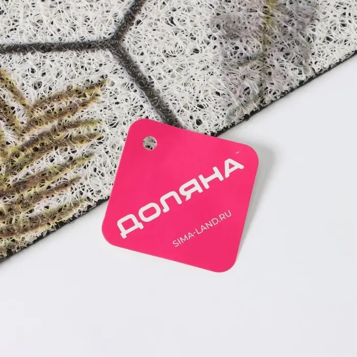 Коврик придверный Доляна &laquo;Топ&raquo;, грязезащитный, вырезной, 60&times;90 см, серый