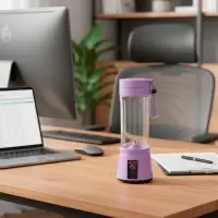 Блендер LBR-01, портативный, 24 Вт, 380 мл, USB, фиолетовый