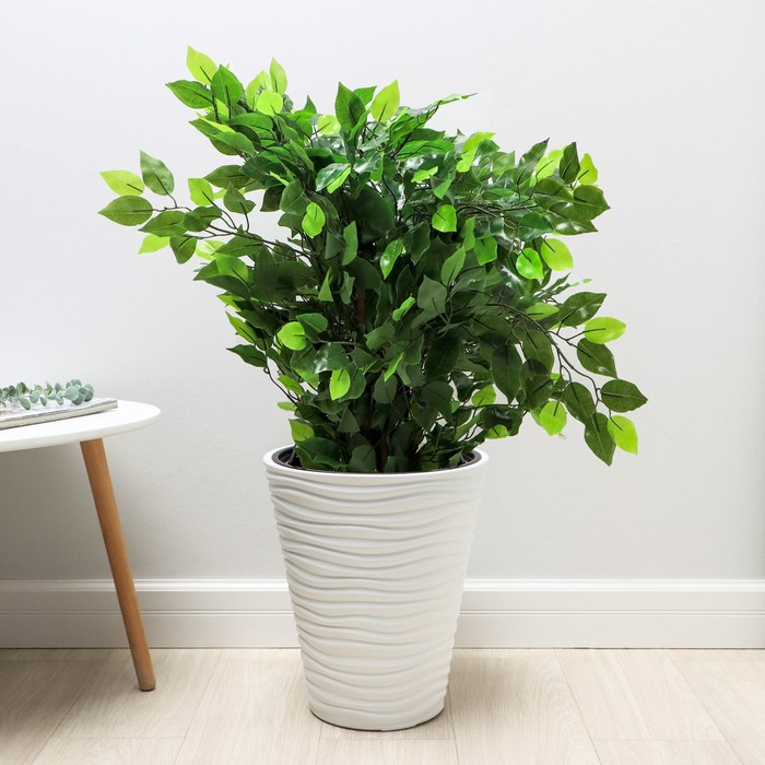 Кашпо для цветов со вставкой «Дюна», 19,5 л, цвет белый Кашпо для цветов со вставкой «Дюна», 19,5 л, цвет белый